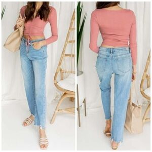 NWOT Love Tree ribbed crop top